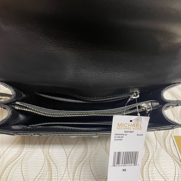 Michael Kors Black and Silver Studded and Grommeted Handbag - Picture 5 of 12